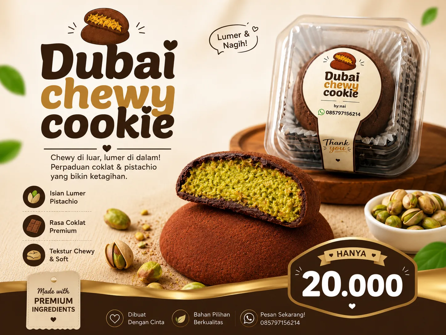 Dubai Chewy Cookie