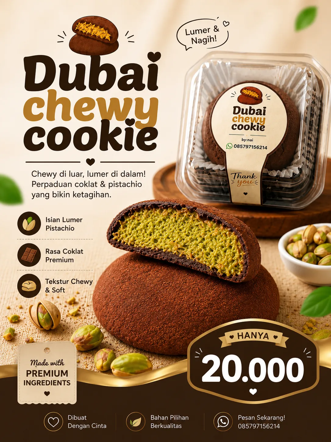 Dubai Chewy Cookie